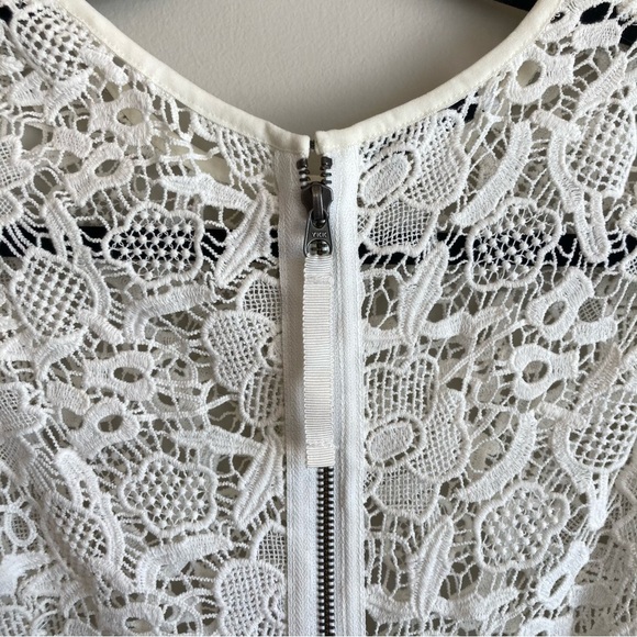 Cabi White Lace  Sheer Zip Up Tank Top S - Picture 8 of 9
